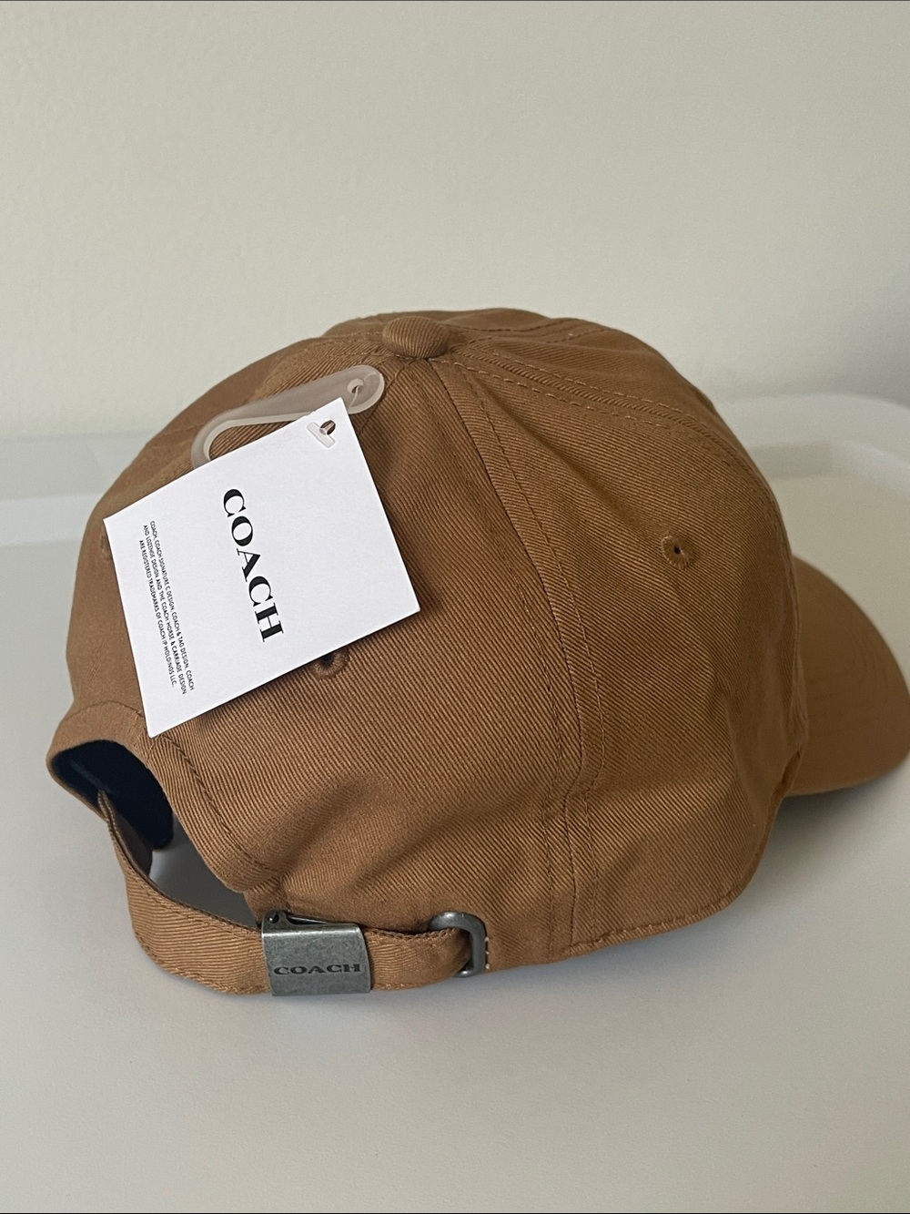Coach Light Saddle Brown Embroidered Logo Baseball Cap - Picture 5 of 5